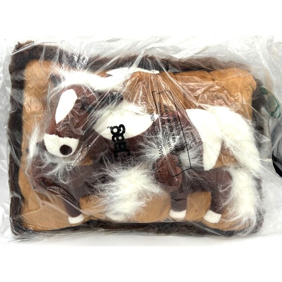 Jaag Plush Horse 3D Throw Pillow Soft Mare w/ Twin Foals Vintage 15x11 NWT HTF - Picture 7 of 12